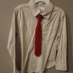 Boys dress shirt and tie